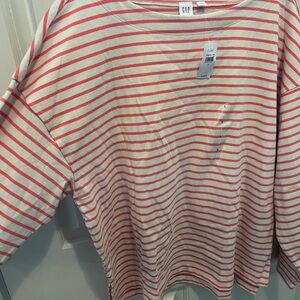 GAP Red and White Striped Top